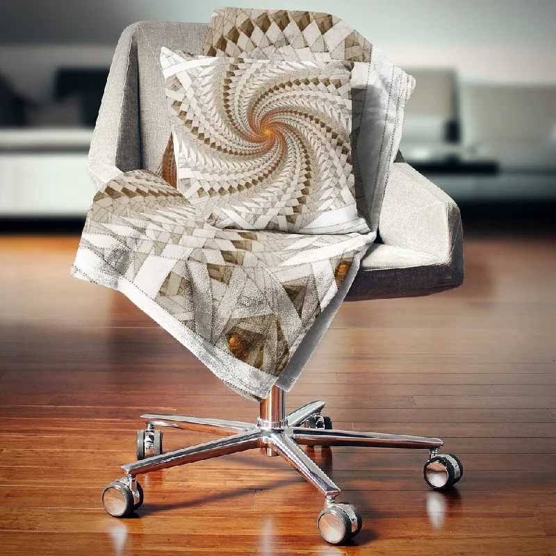 Microfiber blankets that are durable and easy to care forMicrofiber blankets that are durable and easy to care forDesignart 'White Fractal Spiral Pattern' Abstract Throw Blanket