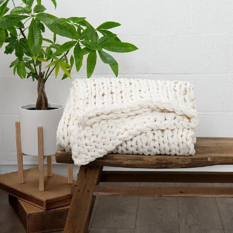Linen blankets with a rustic and textured lookLinen blankets with a rustic and textured look47" x 59" Throw Chunky Knit All Season Handmade Ivory Linen blankets with a rustic and textured lookLinen blankets with a rustic and textured look47" x 59" Throw Chunky Knit All Season Handmade Ivory