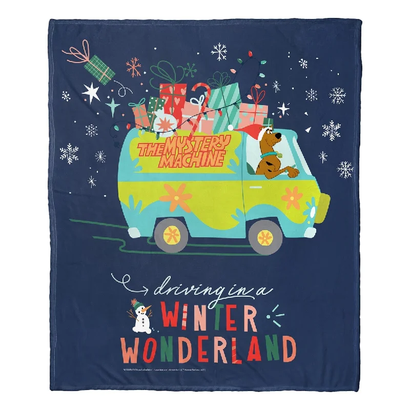 Linen blankets with a rustic and textured lookLinen blankets with a rustic and textured lookWB- Scooby Doo Driving in a Winter Wonderland Silk Touch Throw