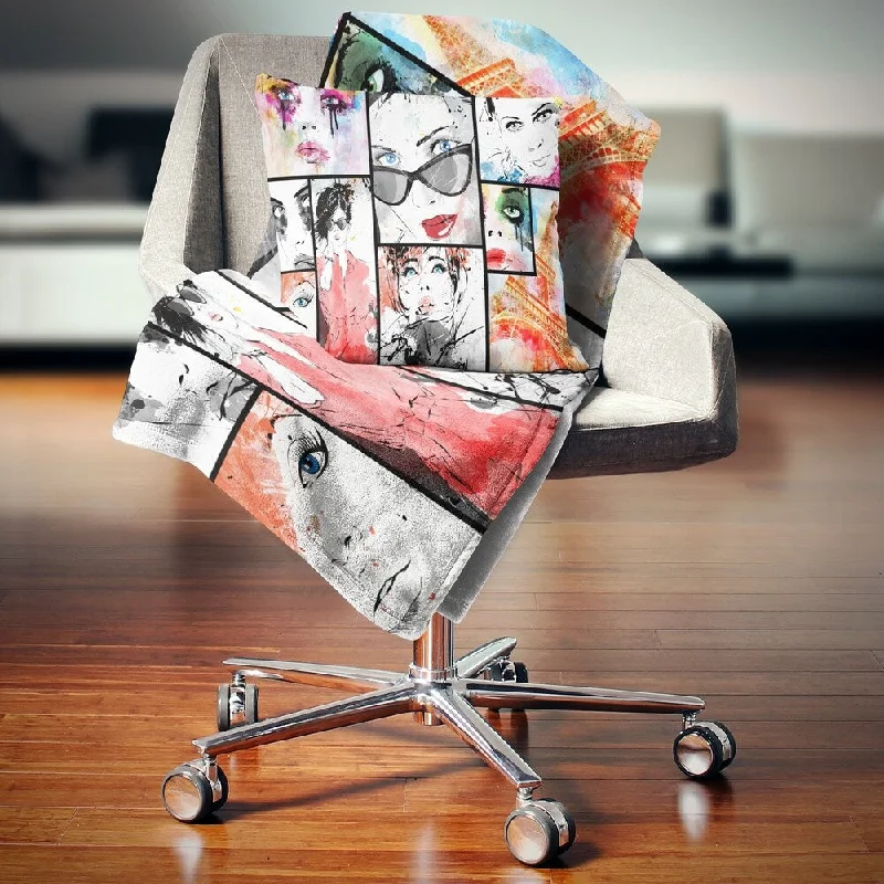 Linen blankets with a rustic and textured lookLinen blankets with a rustic and textured lookDesignart 'Girls Collage' Abstract Portrait Throw Blanket Linen blankets with a rustic and textured lookLinen blankets with a rustic and textured lookDesignart 'Girls Collage' Abstract Portrait Throw Blanket