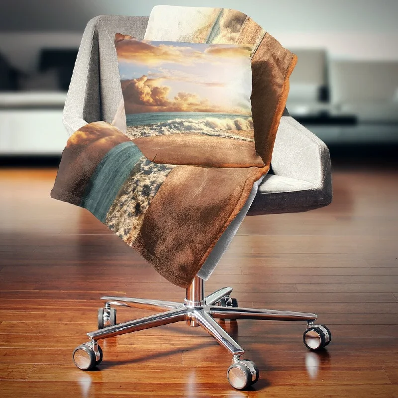 Fleece blankets for a cozy and plush textureFleece blankets for a cozy and plush textureDesignart 'Fast Moving Dark Clouds Over Beach' Modern Beach Throw Blanket Fleece blankets for a cozy and plush textureFleece blankets for a cozy and plush textureDesignart 'Fast Moving Dark Clouds Over Beach' Modern Beach Throw Blanket