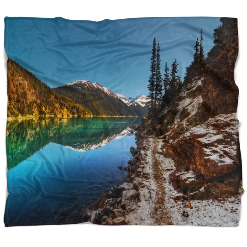 King - size blankets to cover large beds comfortablyKing - size blankets to cover large beds comfortablyDesignart 'Blue Clear Lake with Mountains' Landscape Fleece Throw Blanket King - size blankets to cover large beds comfortablyKing - size blankets to cover large beds comfortablyDesignart 'Blue Clear Lake with Mountains' Landscape Fleece Throw Blanket