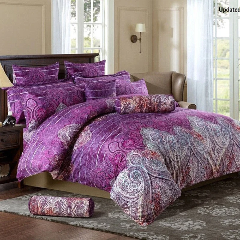 Chenille blankets with a thick and fuzzy textureChenille blankets with a thick and fuzzy texture3pc Full Size Bedding Set Paisley Print Purple Chenille blankets with a thick and fuzzy textureChenille blankets with a thick and fuzzy texture3pc Full Size Bedding Set Paisley Print Purple