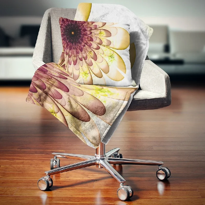 Recycled polyester blankets for an eco - conscious optionRecycled polyester blankets for an eco - conscious optionDesignart 'Brown Yellow Typical Flower Fractal' Floral Throw Blanket Recycled polyester blankets for an eco - conscious optionRecycled polyester blankets for an eco - conscious optionDesignart 'Brown Yellow Typical Flower Fractal' Floral Throw Blanket