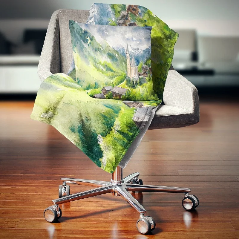 Microfiber blankets that are durable and easy to care forMicrofiber blankets that are durable and easy to care forDesignart 'Village Heiligenblut Watercolor' Landscape Painting Throw Blanket