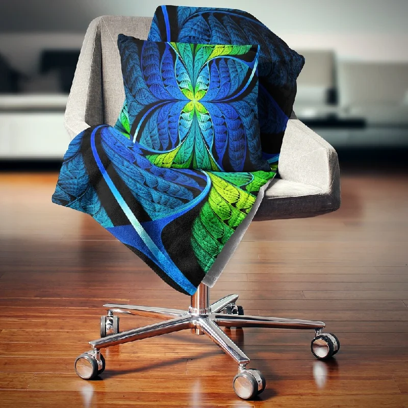 Bamboo fiber blankets with natural antibacterial propertiesBamboo fiber blankets with natural antibacterial propertiesDesignart 'Blue Green Fractal Stained Glass' Abstract Throw Blanket
