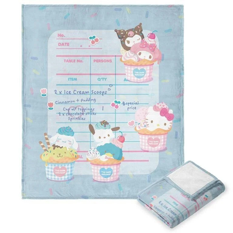 Chenille blankets with a thick and fuzzy textureChenille blankets with a thick and fuzzy textureSanrio Hello Kitty & Friends Ice Cream Menu Silk Touch Throw Chenille blankets with a thick and fuzzy textureChenille blankets with a thick and fuzzy textureSanrio Hello Kitty & Friends Ice Cream Menu Silk Touch Throw