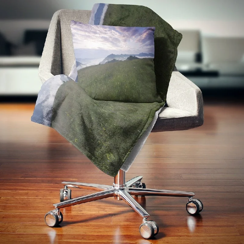 Recycled polyester blankets for an eco - conscious optionRecycled polyester blankets for an eco - conscious optionDesignart 'Mountain Plateau at Evening' Landscape Fleece Throw Blanket
