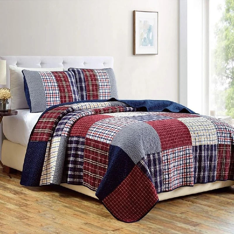 Cotton blankets for breathability and a lightweight feelCotton blankets for breathability and a lightweight feel2pc Twin Plaid Checkered Patchwork Reversible Bedspread Quilt Set Red Cotton blankets for breathability and a lightweight feelCotton blankets for breathability and a lightweight feel2pc Twin Plaid Checkered Patchwork Reversible Bedspread Quilt Set Red