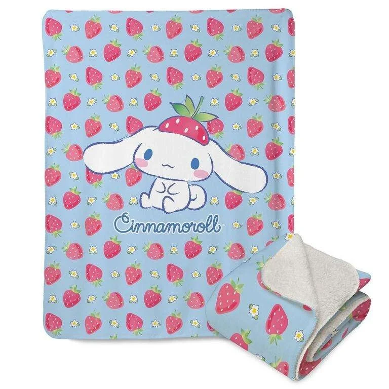 King - size blankets to cover large beds comfortablyKing - size blankets to cover large beds comfortablySanrio Cinnamoroll Faux Mink Sherpa Throw Blanket