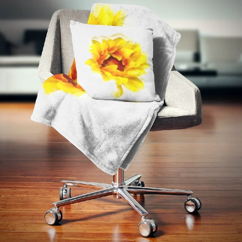 Rayon from bamboo blankets for a silky and breathable feelRayon from bamboo blankets for a silky and breathable feelDesignart 'Yellow Watercolor Sunflower' Floral Throw Blanket Rayon from bamboo blankets for a silky and breathable feelRayon from bamboo blankets for a silky and breathable feelDesignart 'Yellow Watercolor Sunflower' Floral Throw Blanket