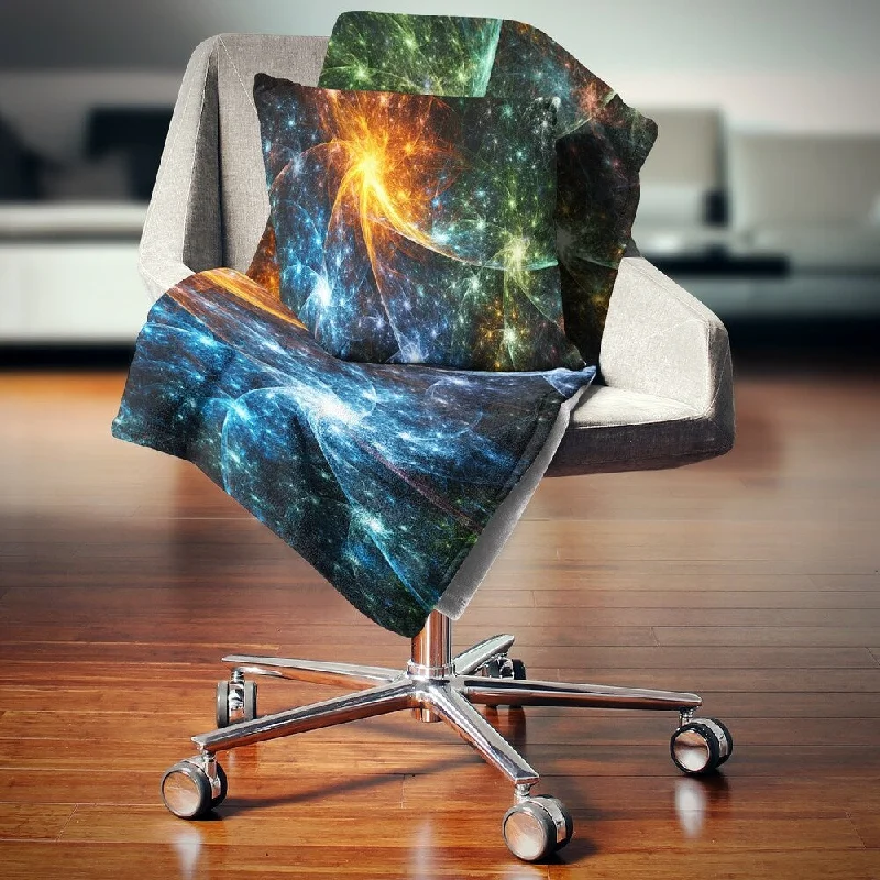 Silk blankets with a smooth and elegant touchSilk blankets with a smooth and elegant touchDesignart 'Colorful Fireworks with Stars' Abstract Throw Blanket