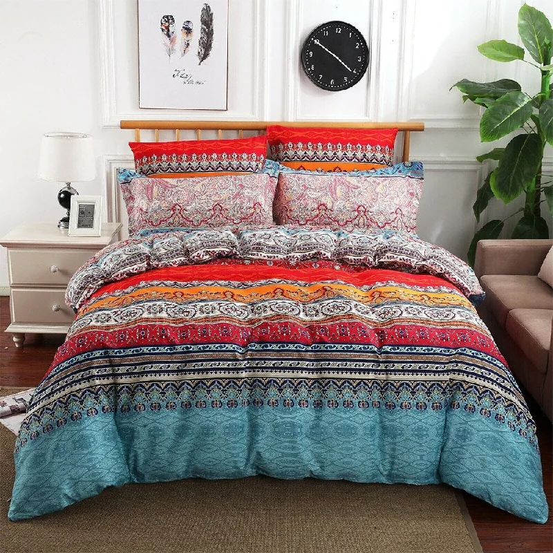 Recycled polyester blankets for an eco - conscious optionRecycled polyester blankets for an eco - conscious option3pc Queen Boho Paisley Duvet Cover Set Orange Recycled polyester blankets for an eco - conscious optionRecycled polyester blankets for an eco - conscious option3pc Queen Boho Paisley Duvet Cover Set Orange