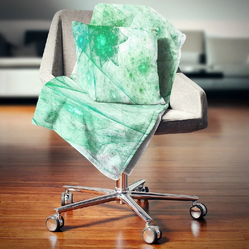 Recycled polyester blankets for an eco - conscious optionRecycled polyester blankets for an eco - conscious optionDesignart 'Clear Green Rotating Polyhedron' Abstract Throw Blanket Recycled polyester blankets for an eco - conscious optionRecycled polyester blankets for an eco - conscious optionDesignart 'Clear Green Rotating Polyhedron' Abstract Throw Blanket
