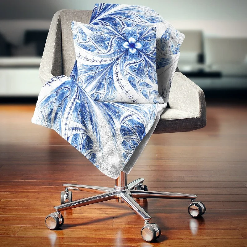 Queen - size blankets for standard - sized bedsQueen - size blankets for standard - sized bedsDesignart 'Light Blue Fractal Flower Pattern Digital' Floral Throw Blanket Queen - size blankets for standard - sized bedsQueen - size blankets for standard - sized bedsDesignart 'Light Blue Fractal Flower Pattern Digital' Floral Throw Blanket