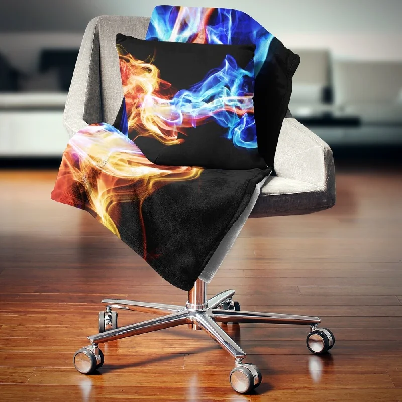 Synthetic fiber blend blankets for a budget - friendly choiceSynthetic fiber blend blankets for a budget - friendly choiceDesignart 'Red and Blue Smoke Abstract' Abstract Throw Blanket