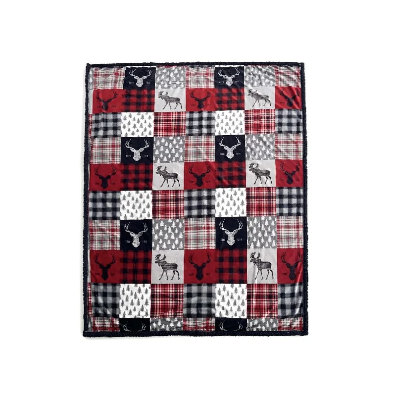 Linen blankets with a rustic and textured lookLinen blankets with a rustic and textured lookPatchwork Lodge Silk Touch Sherpa Throw Linen blankets with a rustic and textured lookLinen blankets with a rustic and textured lookPatchwork Lodge Silk Touch Sherpa Throw