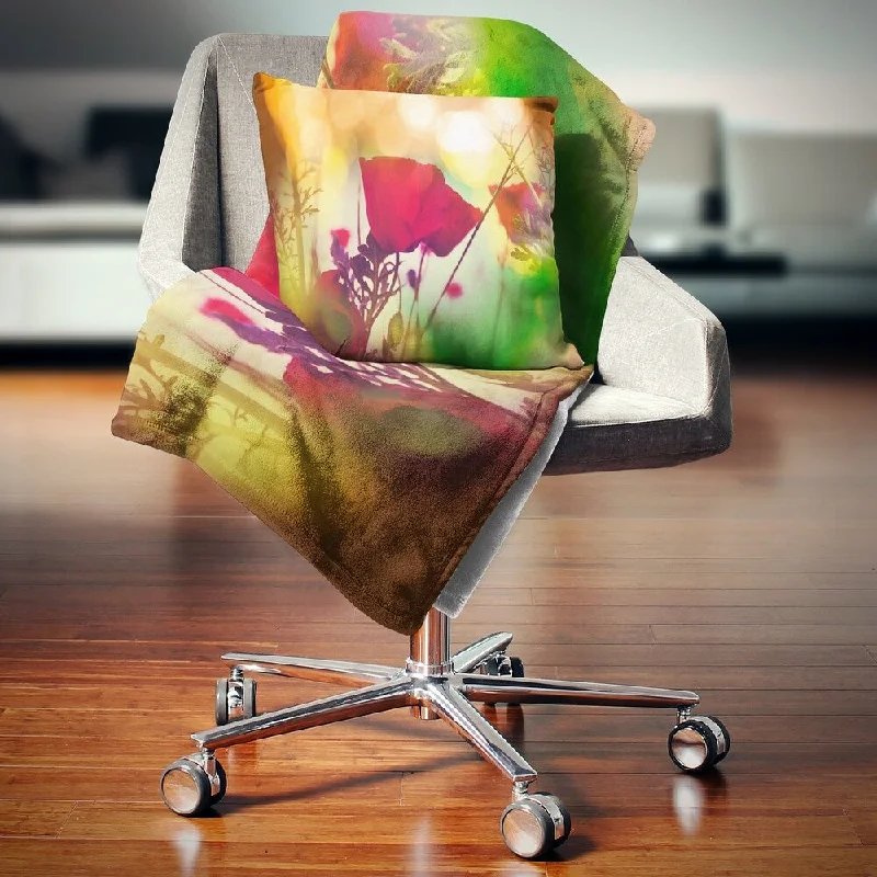 Recycled polyester blankets for an eco - conscious optionRecycled polyester blankets for an eco - conscious optionDesignart 'Poppy Flowers with Bokeh Background' Floral Throw Blanket Recycled polyester blankets for an eco - conscious optionRecycled polyester blankets for an eco - conscious optionDesignart 'Poppy Flowers with Bokeh Background' Floral Throw Blanket