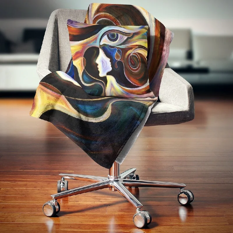 Rayon from bamboo blankets for a silky and breathable feelRayon from bamboo blankets for a silky and breathable feelDesignart 'Colorful Intuition' Abstract Throw Blanket