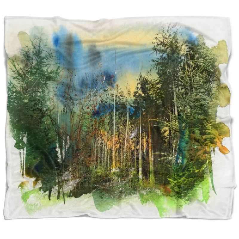 Alpaca wool blankets for a hypoallergenic and warm optionAlpaca wool blankets for a hypoallergenic and warm optionDesignart 'Colorful Forest Watercolor' Landscape Painting Throw Blanket Alpaca wool blankets for a hypoallergenic and warm optionAlpaca wool blankets for a hypoallergenic and warm optionDesignart 'Colorful Forest Watercolor' Landscape Painting Throw Blanket