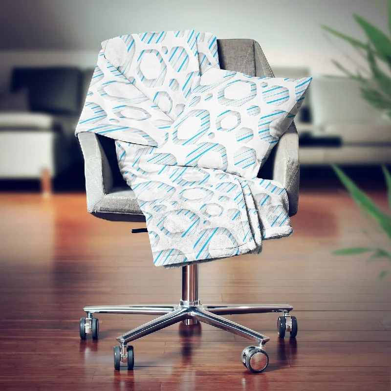 Cotton blankets for breathability and a lightweight feelCotton blankets for breathability and a lightweight feelDesignart' 3D White And Blue Pattern IV' Modern Throw Blanket - 71x59 Cotton blankets for breathability and a lightweight feelCotton blankets for breathability and a lightweight feelDesignart' 3D White And Blue Pattern IV' Modern Throw Blanket - 71x59