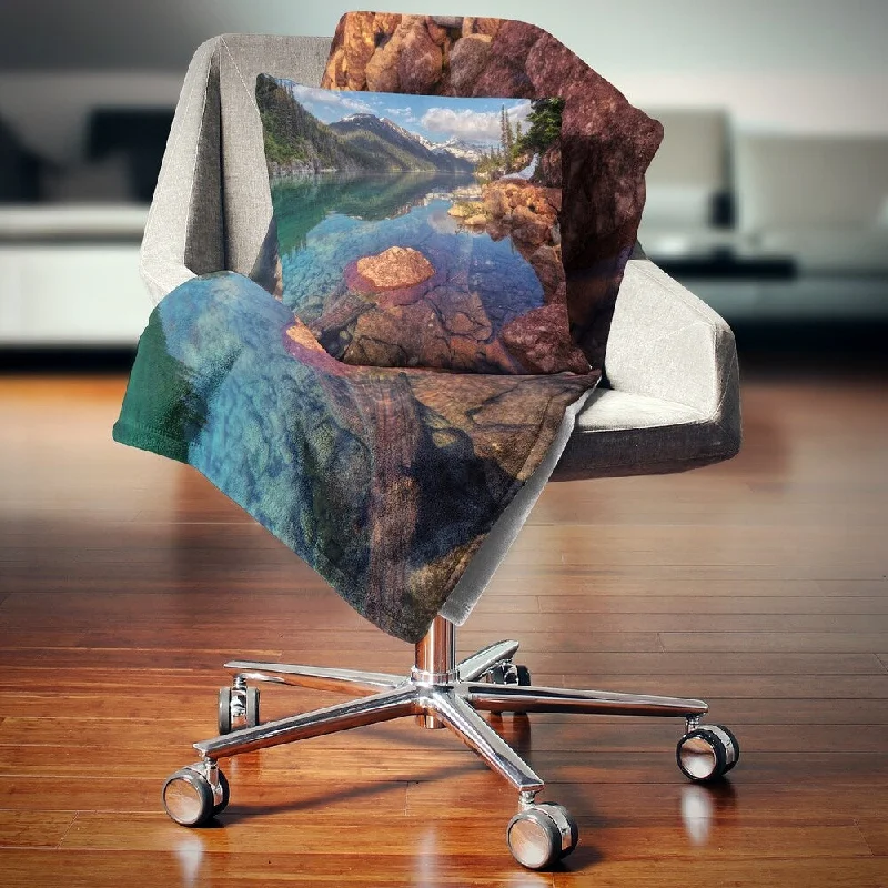 Silk blankets with a smooth and elegant touchSilk blankets with a smooth and elegant touchDesignart 'Clear Lake with Distant Mountains' Landscape Fleece Throw Blanket