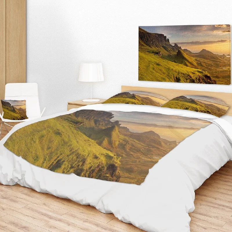 Recycled polyester blankets for an eco - conscious optionRecycled polyester blankets for an eco - conscious optionDesignart 'Sunrise at Quiraing Scotland' Landscape Fleece Throw Blanket Recycled polyester blankets for an eco - conscious optionRecycled polyester blankets for an eco - conscious optionDesignart 'Sunrise at Quiraing Scotland' Landscape Fleece Throw Blanket