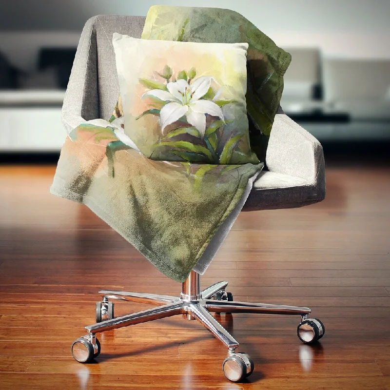 Cotton blankets for breathability and a lightweight feelCotton blankets for breathability and a lightweight feelDesignart 'White Lily Flower Oil Painting' Floral Throw Blanket Cotton blankets for breathability and a lightweight feelCotton blankets for breathability and a lightweight feelDesignart 'White Lily Flower Oil Painting' Floral Throw Blanket