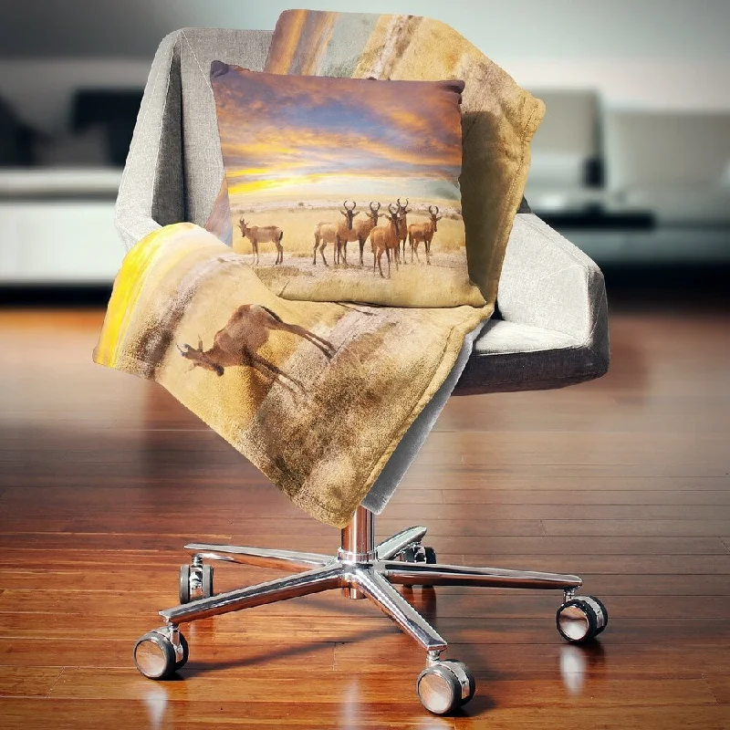 Alpaca wool blankets for a hypoallergenic and warm optionAlpaca wool blankets for a hypoallergenic and warm optionDesignart 'Herd of Antelope in Etosha Park' African Landscape Fleece Throw Blanket