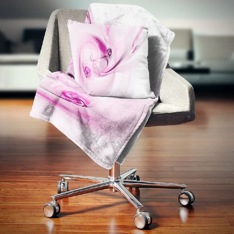 Mohair blankets with a unique sheen and softnessMohair blankets with a unique sheen and softnessDesignart 'Spiral Nebula Space Magenta' Abstract Throw Blanket