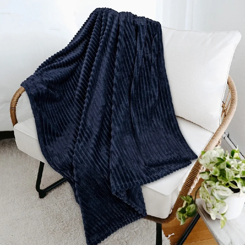 King - size blankets to cover large beds comfortablyKing - size blankets to cover large beds comfortably50" x 60" Throw Stripe Flannel Fleece Blanket Navy Blue King - size blankets to cover large beds comfortablyKing - size blankets to cover large beds comfortably50" x 60" Throw Stripe Flannel Fleece Blanket Navy Blue