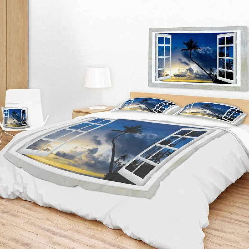 Rayon from bamboo blankets for a silky and breathable feelRayon from bamboo blankets for a silky and breathable feelDesignart 'Window to Beach with Coconut Palms' Landscape Fleece Throw Blanket Rayon from bamboo blankets for a silky and breathable feelRayon from bamboo blankets for a silky and breathable feelDesignart 'Window to Beach with Coconut Palms' Landscape Fleece Throw Blanket