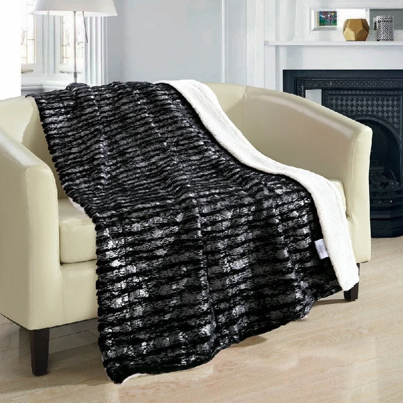 Rayon from bamboo blankets for a silky and breathable feelRayon from bamboo blankets for a silky and breathable feelChic Home Sechylles 50 x 60-inch Black Throw Rayon from bamboo blankets for a silky and breathable feelRayon from bamboo blankets for a silky and breathable feelChic Home Sechylles 50 x 60-inch Black Throw