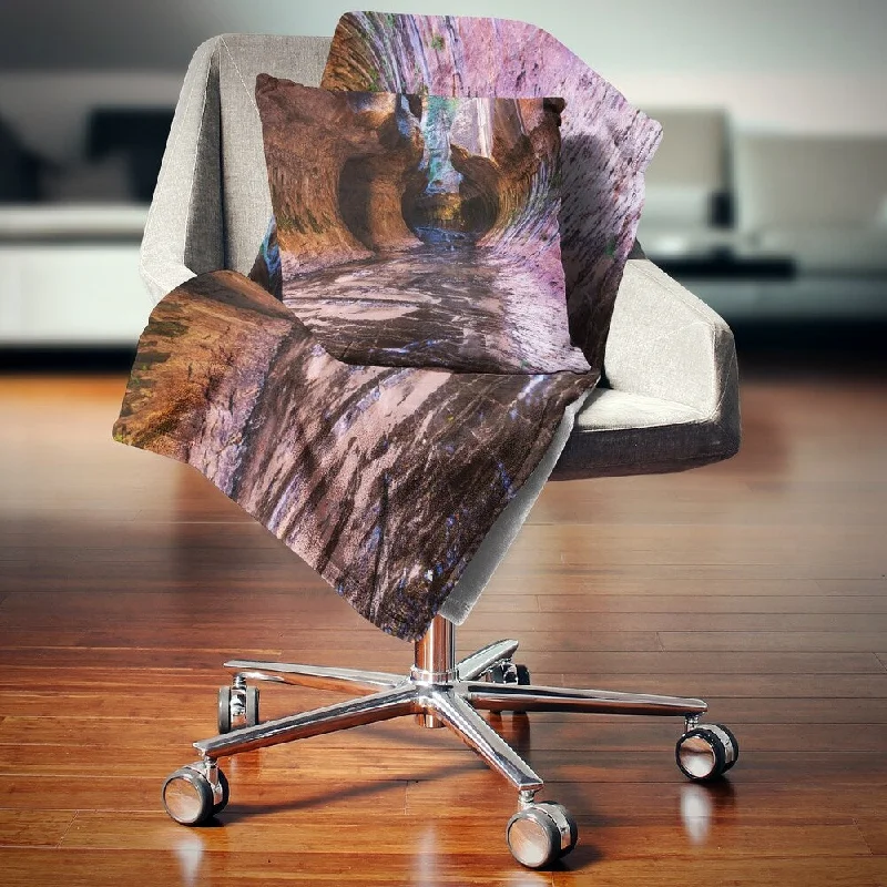 Recycled polyester blankets for an eco - conscious optionRecycled polyester blankets for an eco - conscious optionDesignart 'Cave in Zion National Park Utah' Landscape Fleece Throw Blanket