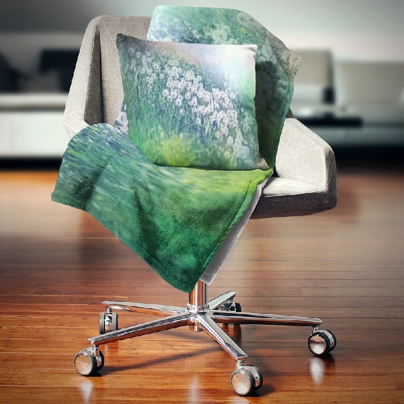 Recycled polyester blankets for an eco - conscious optionRecycled polyester blankets for an eco - conscious optionDesignart 'Mountain Plain with Little Flowers' Flower Throw Blanket Recycled polyester blankets for an eco - conscious optionRecycled polyester blankets for an eco - conscious optionDesignart 'Mountain Plain with Little Flowers' Flower Throw Blanket