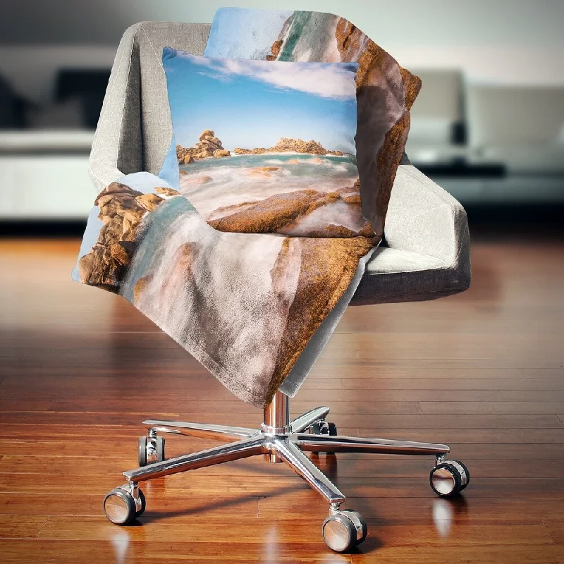 Microfiber blankets that are durable and easy to care forMicrofiber blankets that are durable and easy to care forDesignart 'Atlantic Ocean Cost in Brittany' Photography Throw Blanket