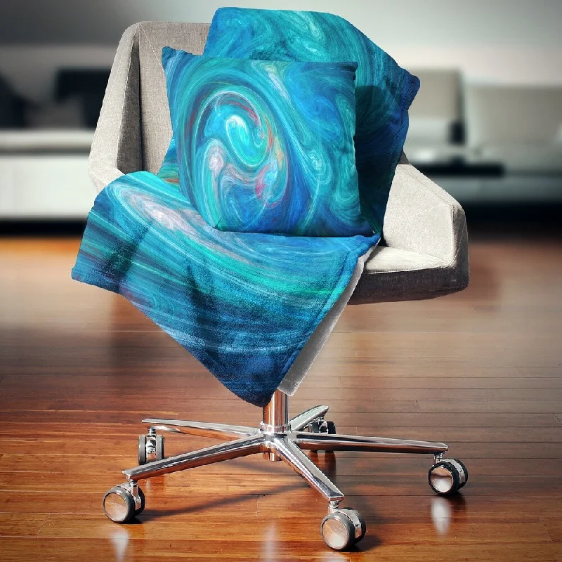 Synthetic fiber blend blankets for a budget - friendly choiceSynthetic fiber blend blankets for a budget - friendly choiceDesignart 'Dark Blue Fractal Abstract Texture' Abstract Throw Blanket