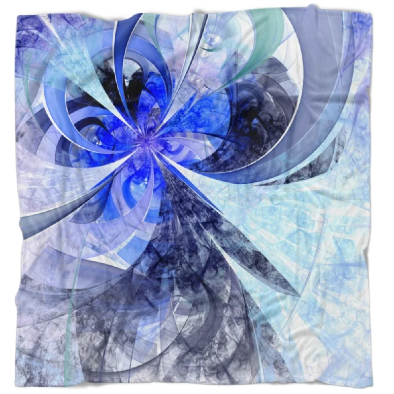 Queen - size blankets for standard - sized bedsQueen - size blankets for standard - sized bedsDesignart 'Blue White Fractal Flower Pattern' Floral Throw Blanket Queen - size blankets for standard - sized bedsQueen - size blankets for standard - sized bedsDesignart 'Blue White Fractal Flower Pattern' Floral Throw Blanket