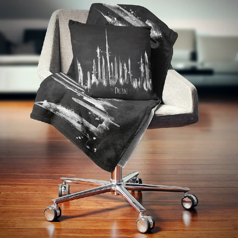 Chenille blankets with a thick and fuzzy textureChenille blankets with a thick and fuzzy textureDesignart 'Dubai Dark Silhouette' Cityscape Throw Blanket Chenille blankets with a thick and fuzzy textureChenille blankets with a thick and fuzzy textureDesignart 'Dubai Dark Silhouette' Cityscape Throw Blanket
