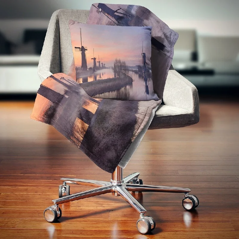 Cotton blankets for breathability and a lightweight feelCotton blankets for breathability and a lightweight feelDesignart 'Windmills at Sunrise Panorama' Landscape Fleece Throw Blanket Cotton blankets for breathability and a lightweight feelCotton blankets for breathability and a lightweight feelDesignart 'Windmills at Sunrise Panorama' Landscape Fleece Throw Blanket