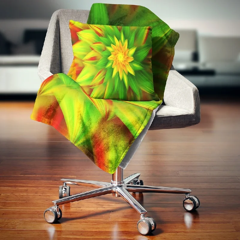 Rayon from bamboo blankets for a silky and breathable feelRayon from bamboo blankets for a silky and breathable feelDesignart 'Amazing Dance of Green Petals' Floral Throw Blanket