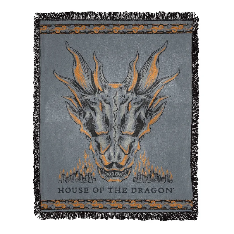 Wool blankets with natural warmth and insulationWool blankets with natural warmth and insulationHouse of the Dragon Power Of The Dragon Jacquard Throw