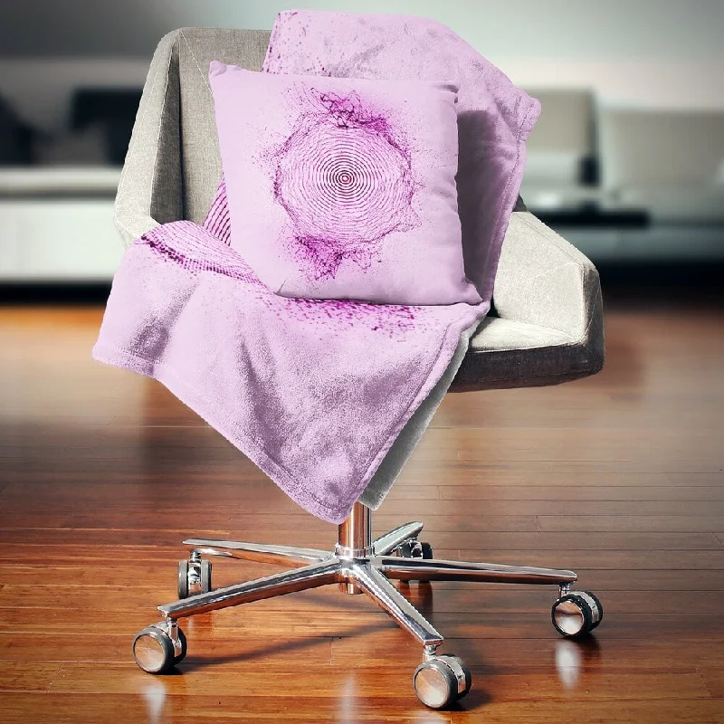 Mohair blankets with a unique sheen and softnessMohair blankets with a unique sheen and softnessDesignart 'Purple 3D Shape Splashes' Abstract Throw Blanket