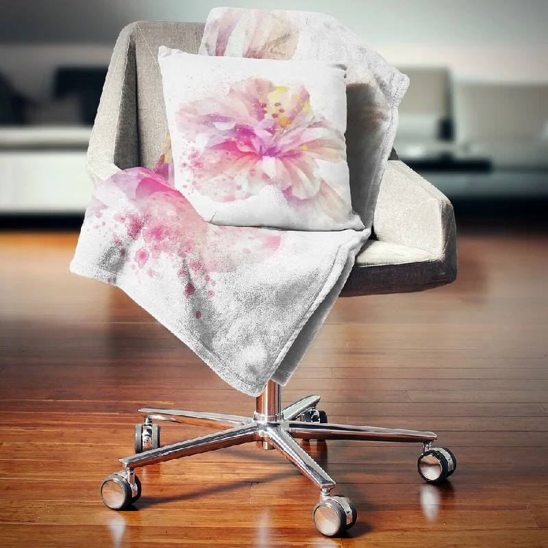 Rayon from bamboo blankets for a silky and breathable feelRayon from bamboo blankets for a silky and breathable feelDesignart 'Beautiful Pink Flower Watercolor' Floral Throw Blanket Rayon from bamboo blankets for a silky and breathable feelRayon from bamboo blankets for a silky and breathable feelDesignart 'Beautiful Pink Flower Watercolor' Floral Throw Blanket