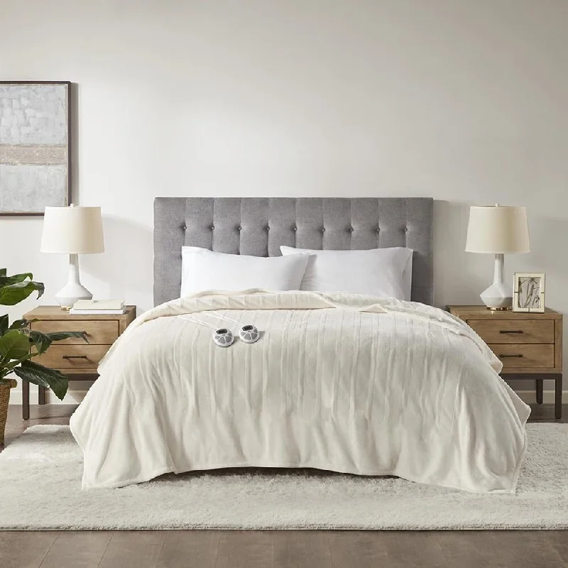 Mohair blankets with a unique sheen and softnessMohair blankets with a unique sheen and softnessQueen Ultra Soft Heated Blanket Ivory