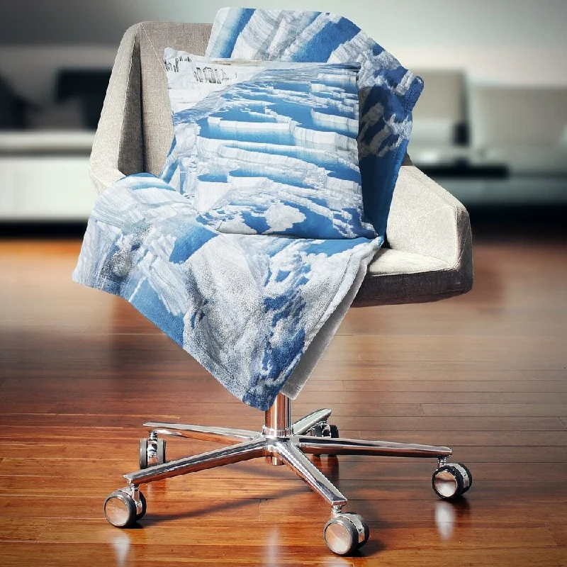 Recycled polyester blankets for an eco - conscious optionRecycled polyester blankets for an eco - conscious optionDesignart 'Pamukkale Pools in Turkey' Landscape Fleece Throw Blanket