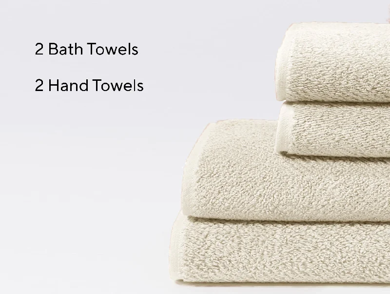 Silk Pillows for Smooth Skin and HairAir Weight® Organic Minimalist Towel Set of 4