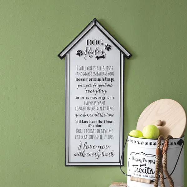 Bed skirts in bold colors for a statement - making lookDog Rules Wall Sign