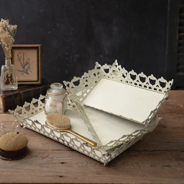 Bed skirts in pastel shades for a delicate lookSet of Three Evelyn Trays