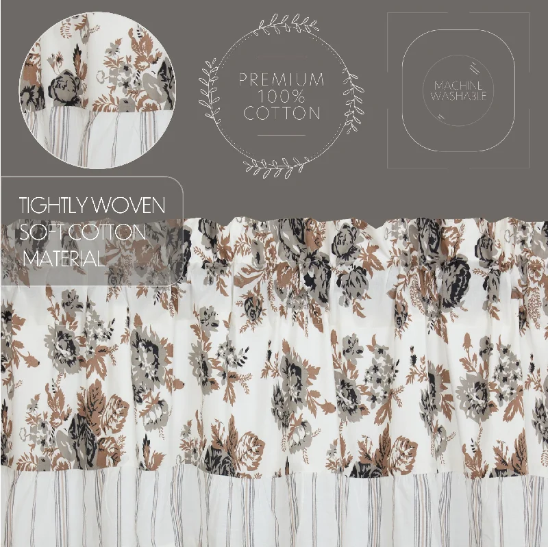 Twin - size bed skirts for a single bedAnnie Portabella Floral Ruffled Valance 16x72 Twin - size bed skirts for a single bedAnnie Portabella Floral Ruffled Valance 16x72